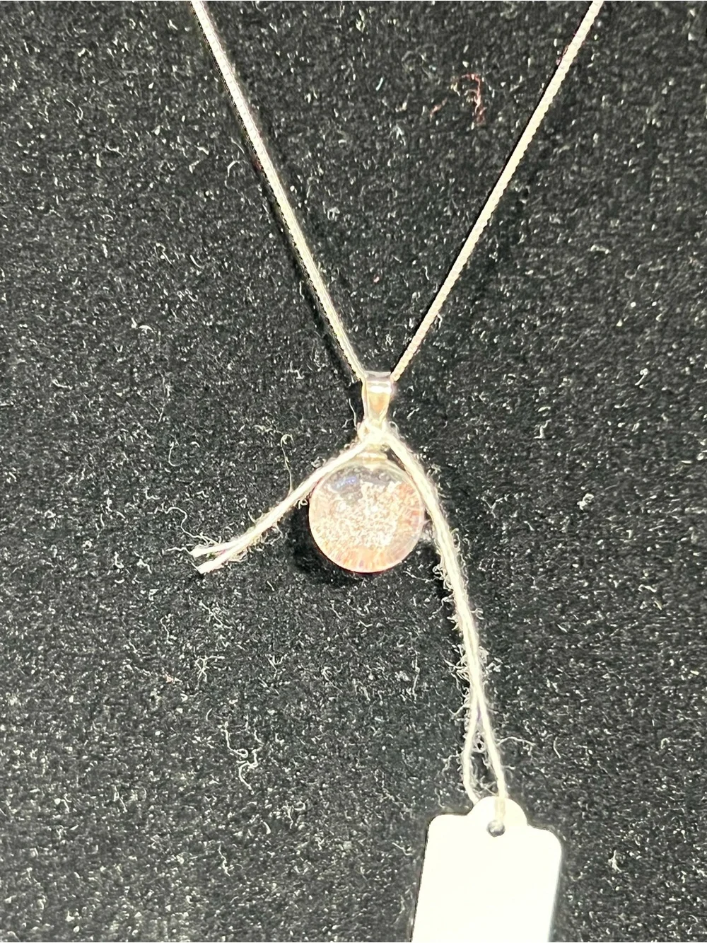 Handcrafted Pink Glass Orb Pendant Necklace - Women Jewelry